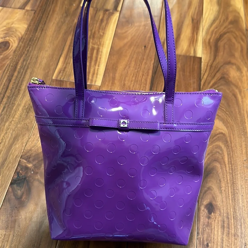 ❌SOLD❌Kate Spade Jeralyn Purple Polka Dot Bag - Picture 2 of 13